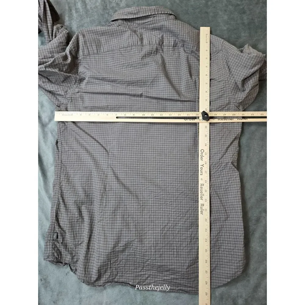 John Varvatos‎ Shirt Mens Large Window Check Star USA Comfort Cotton Dress